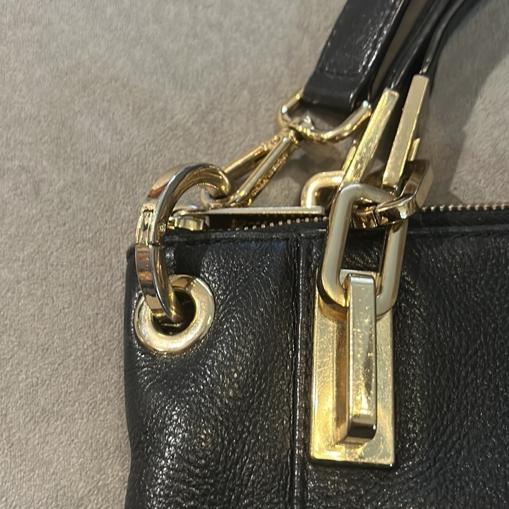 Michael Kors | Brooke Pebbled Blk Leather Satchel - Picture 3 of 10
